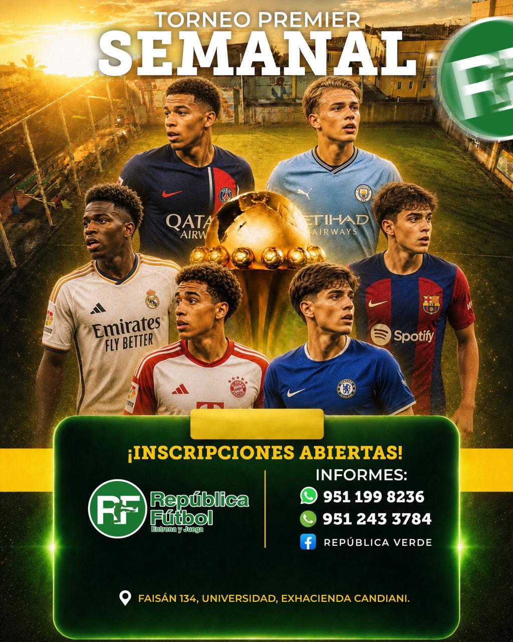 Torneo Premier Semanal: inscripciones abiertas