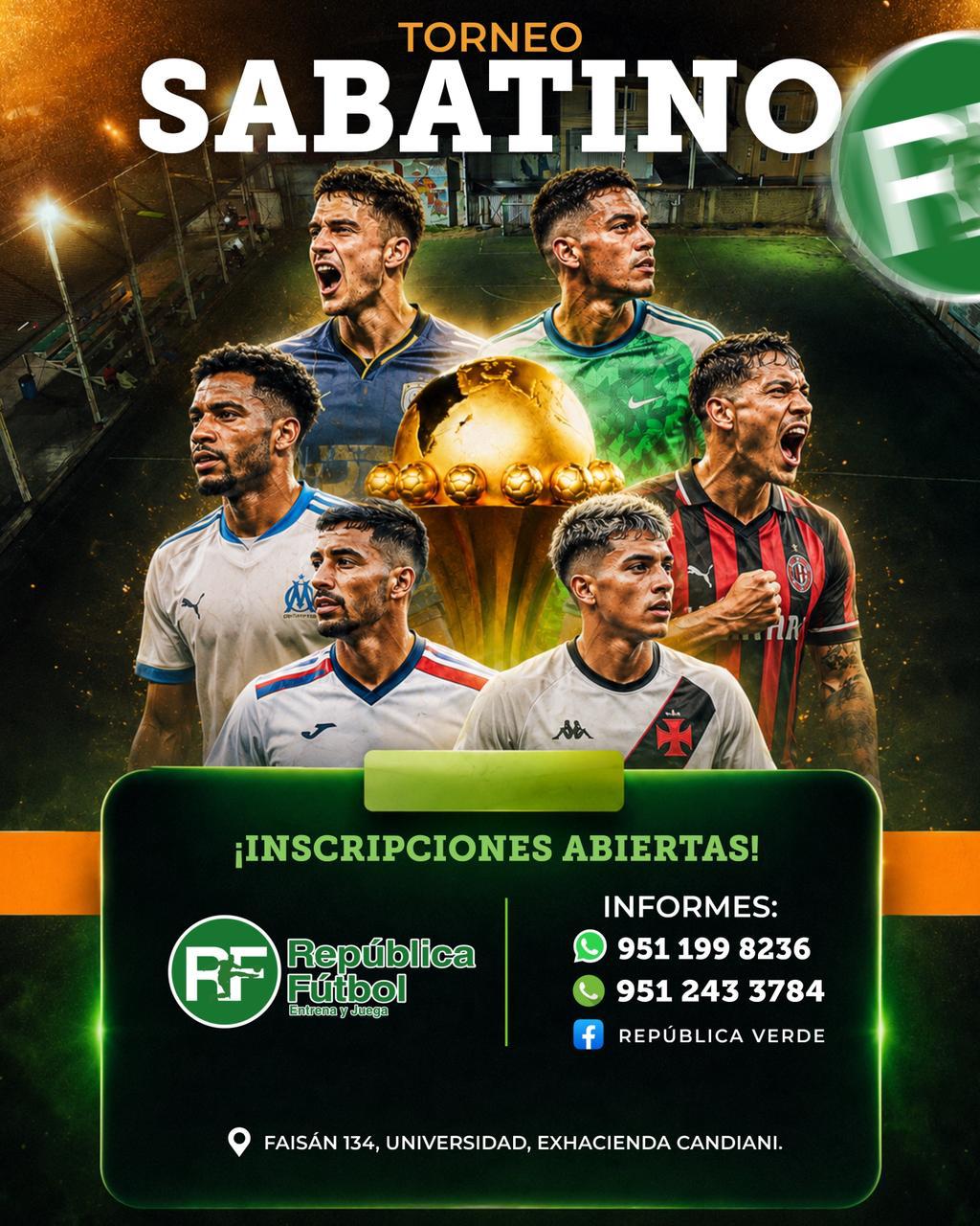 Torneo Sabatino: inscripciones abiertas